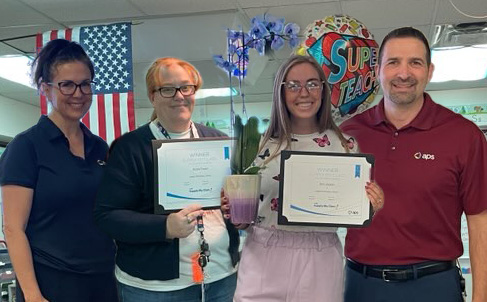 Capitol teachers recieving APS Supply My Class award