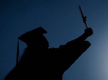  Student graduating