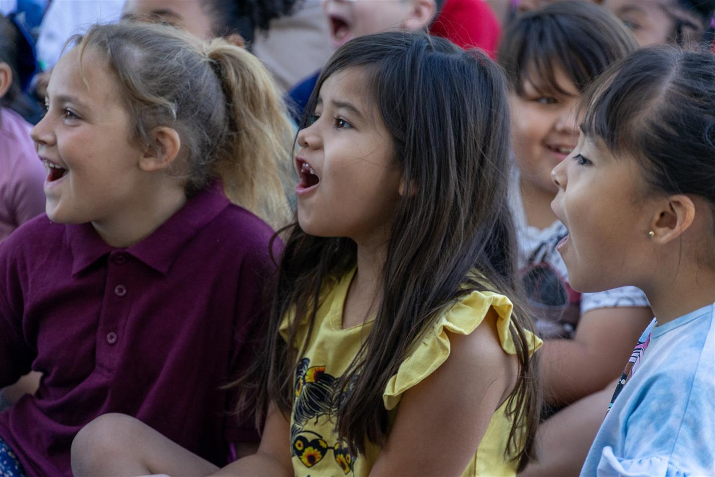 Excited students give their best ROAR!