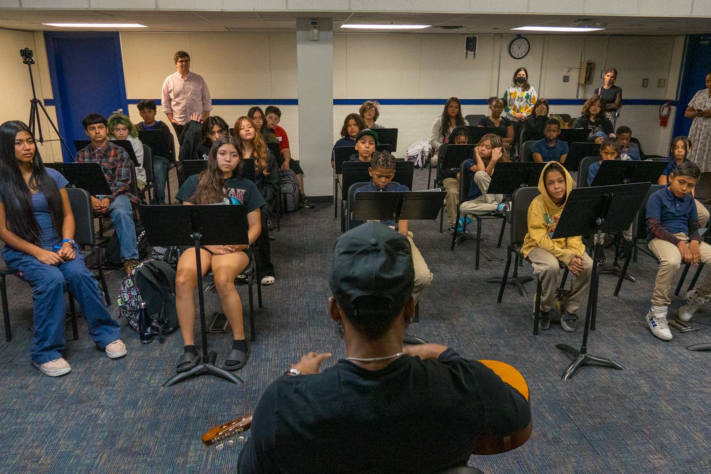 Grammy-Winner Curt Chambers Performs for Phoenix #1 Students